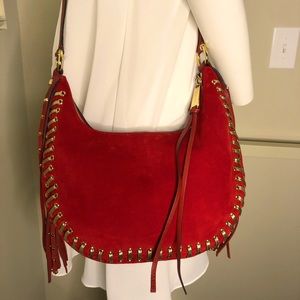 Flirty Red Michael Kors Fringed Purse!
